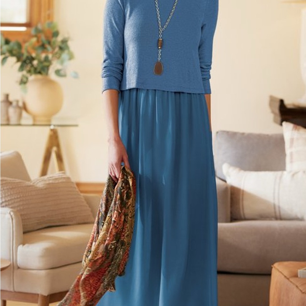 Soft Surroundings layered look but in one easy dress.